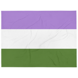 Genderqueer Pride Throw Blanket: Cozy LGBTQ+ Decorative Print