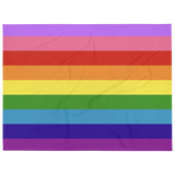 Gilbert Baker Pride Throw Blanket: Cozy LGBTQ+ Decorative Print
