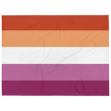 Lesbian Pride Throw Blanket: Cozy LGBTQ+ Decorative Print