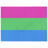 Polysexual Pride Throw Blanket: Cozy LGBTQ+ Decorative Print