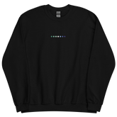 Embroidered Gay Pride Sweatshirt: Pride Flag Horizontal Circle Design