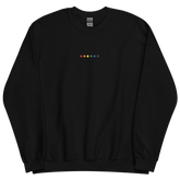 Embroidered Pride Sweatshirt: Pride Flag Horizontal Circle Design