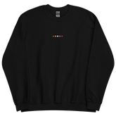 Embroidered Lesbian Sweatshirt: Pride Flag Horizontal Circle Design