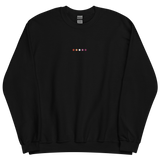 Embroidered Lesbian Sweatshirt: Pride Flag Horizontal Circle Design