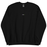 Embroidered Genderqueer Sweatshirt: Pride Flag Horizontal Circle Design
