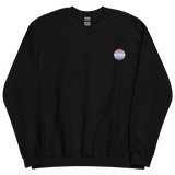 Bigender Flag Embroidered Circle Sweatshirt: Celebratory LGBTQ+ Pride Design
