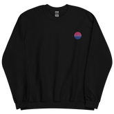 Bisexual Flag Embroidered Circle Sweatshirt: Celebratory LGBTQ+ Pride Design
