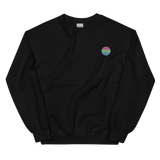 Polysexual Flag Embroidered Circle Sweatshirt: Celebratory LGBTQ+ Pride Design