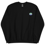 Gay Pride Flag Embroidered Circle Sweatshirt: Celebratory LGBTQ+ Pride Design