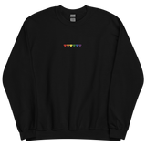 Embroidered Pride Sweatshirt: Pride Flag Horizontal Heart Design