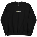 Embroidered Demigender Sweatshirt: Pride Flag Horizontal Heart Design