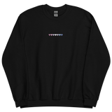 Embroidered Bigender Sweatshirt: Pride Flag Horizontal Heart Design