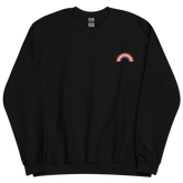 Embroidered Lesbian Rainbow Sweater: Pride Flag LGBTQ+ Design