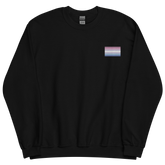 Bigender Pride Flag Embroidered Sweatshirt