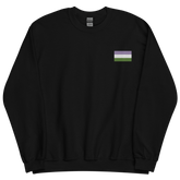 Genderqueer Pride Flag Embroidered Sweatshirt