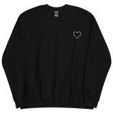 Transgender Heart Sweatshirt: Embroidered Pride Sweater