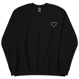 Transgender Heart Sweatshirt: Embroidered Pride Sweater