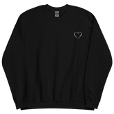 Gay Pride Heart Sweatshirt: Embroidered Pride Sweater