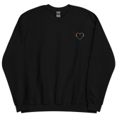 Pride Heart Sweatshirt: Embroidered Pride Sweater