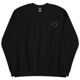 Pride Heart Sweatshirt: Embroidered Pride Sweater