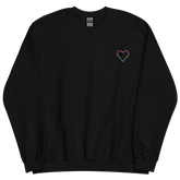 Polysexual Heart Sweatshirt: Embroidered Pride Sweater