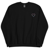 Bigender Heart Sweatshirt: Embroidered Pride Sweater