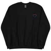 Bisexual Heart Sweatshirt: Embroidered Pride Sweater