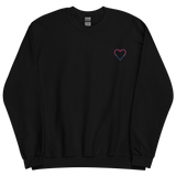 Bisexual Heart Sweatshirt: Embroidered Pride Sweater