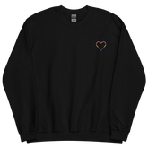 Gilbert Baker Pride Heart Sweatshirt: Embroidered Pride Sweater