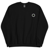 Embroidered Sweatshirt: Genderqueer Pride Ring Emblem Design