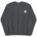 Pangender Flag Embroidered Circle Sweatshirt: Celebratory LGBTQ+ Pride Design