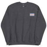 Transgender Pride Flag Embroidered Sweatshirt