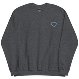 Transgender Heart Sweatshirt: Embroidered Pride Sweater