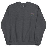 Gilbert Baker Pride Heart Sweatshirt: Embroidered Pride Sweater