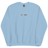 Embroidered Pride Sweatshirt: Pride Flag Horizontal Heart Design