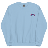 Embroidered Bisexual Rainbow Sweater: Pride Flag LGBTQ+ Design