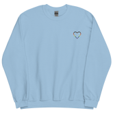Philly Pride Heart Sweatshirt: Embroidered Pride Sweater