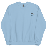 Philly Pride Heart Sweatshirt: Embroidered Pride Sweater