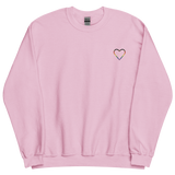 Philly Pride Heart Sweatshirt: Embroidered Pride Sweater