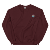 Polysexual Flag Embroidered Circle Sweatshirt: Celebratory LGBTQ+ Pride Design