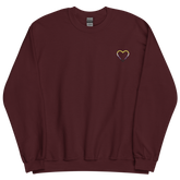 Nonbinary Heart Sweatshirt: Embroidered Pride Sweater