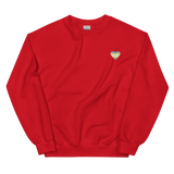 Demigender Flag Embroidered Heart Sweater: Celebratory LGBTQ+ Pride Design