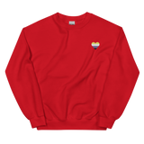 Nonbinary Flag Embroidered Heart Sweater: Celebratory LGBTQ+ Pride Design