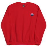 Genderfluid Flag Embroidered Circle Sweatshirt: Celebratory LGBTQ+ Pride Design