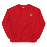 Intersex Flag Embroidered Circle Sweatshirt: Celebratory LGBTQ+ Pride Design