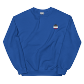 Asexual Flag Embroidered Circle Sweatshirt: Celebratory LGBTQ+ Pride Design