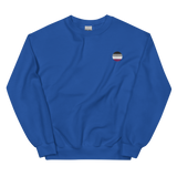 Asexual Flag Embroidered Circle Sweatshirt: Celebratory LGBTQ+ Pride Design
