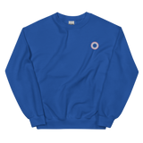 Embroidered Sweatshirt: Bigender Pride Ring Emblem Design