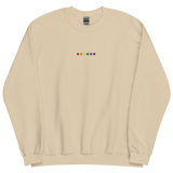 Embroidered Pride Sweatshirt: Pride Flag Horizontal Square Design