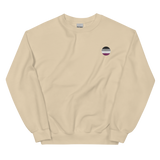 Asexual Flag Embroidered Circle Sweatshirt: Celebratory LGBTQ+ Pride Design